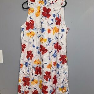 Anne Klein White Floral Mini Skirt